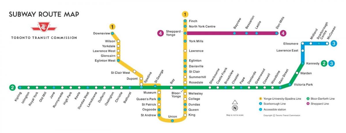 карта метро Торонто