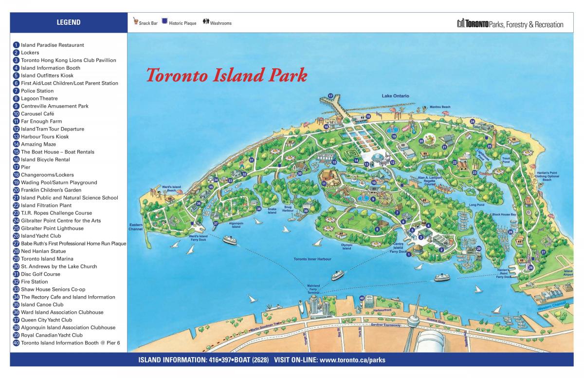 карта Торонто Айленд