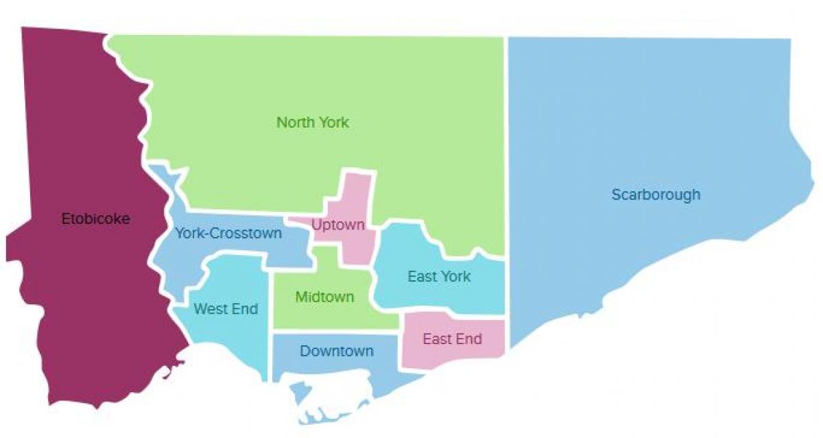 карта окрестностей Торонто