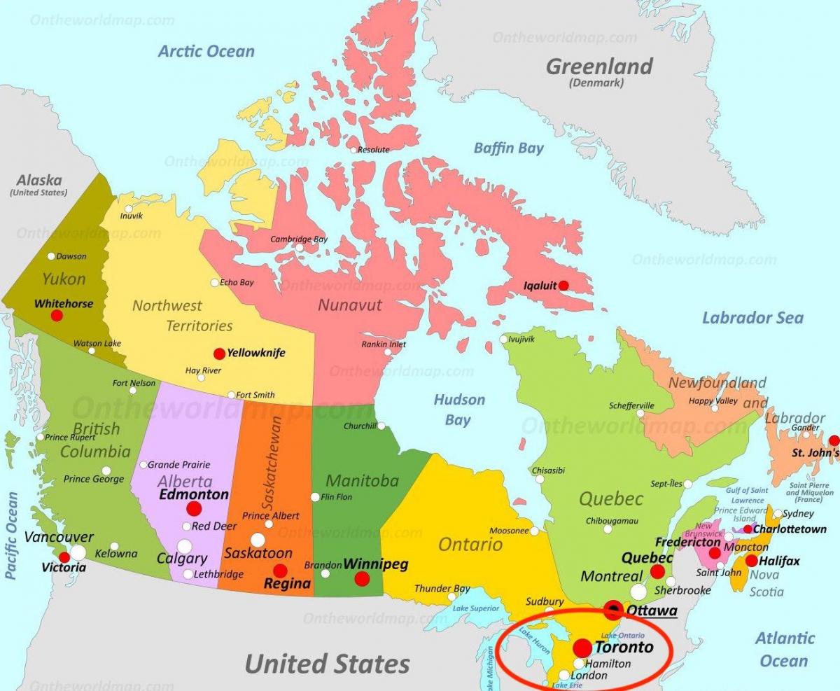 Канада карта Торонто