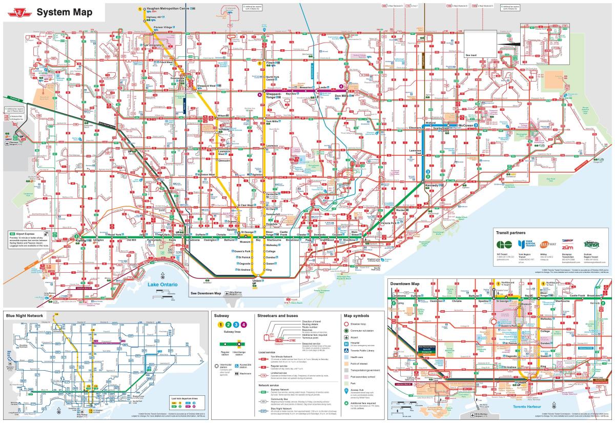 ТТК автобус Торонто карта