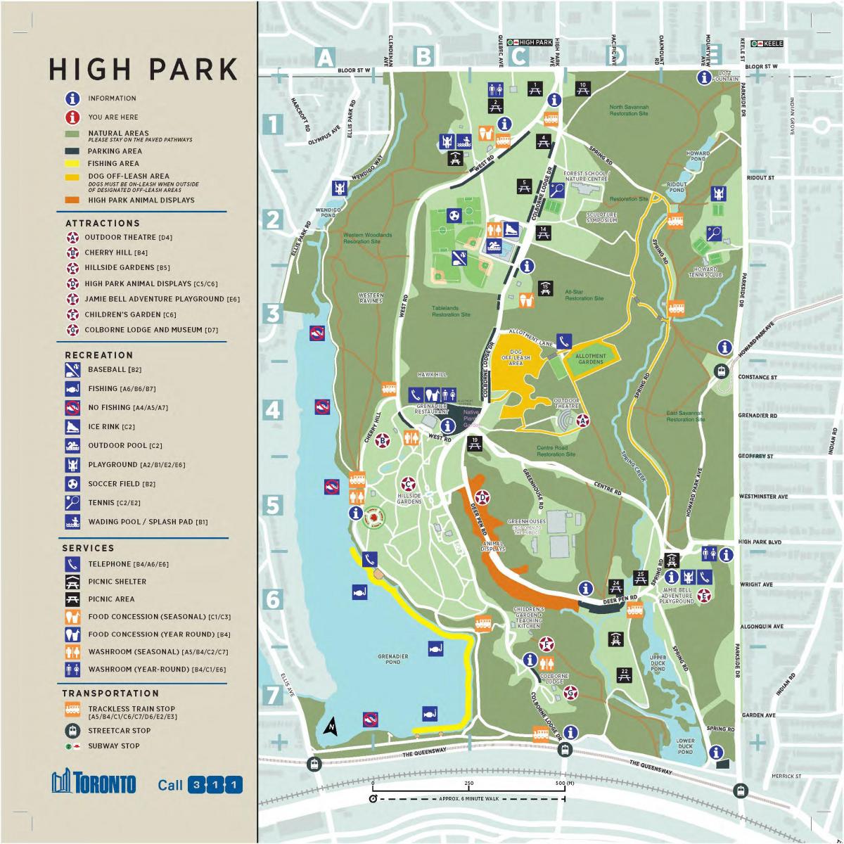 парк высоких карте