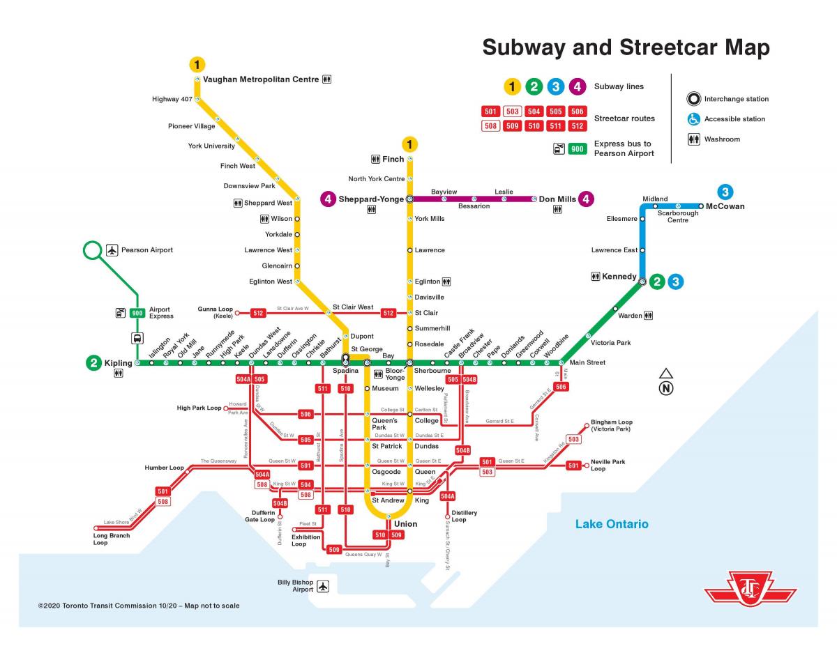 Трамвай карте Торонто
